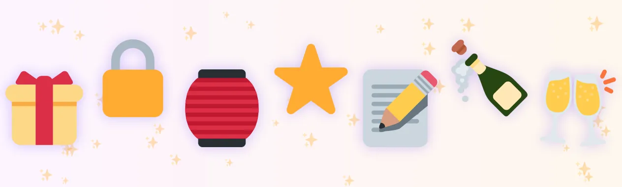 Candados, farolillos, estrellas y otros regalos virtuales